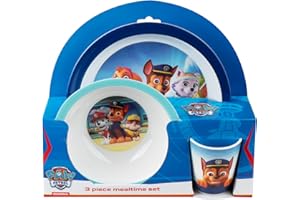 Barbo Toys - Paw Patrol Children's Crockery Set Blue - From 6 Months - For Babies, Toddlers and Small Children - Eating Set with Plate, Bowl and Cup for Children - Official Paw Patrol