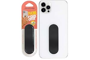 Amayo Grip - L'original ! Support de doigt pour téléphone portable - Support pour smartphone - Anneau de support (série mat - Noir)