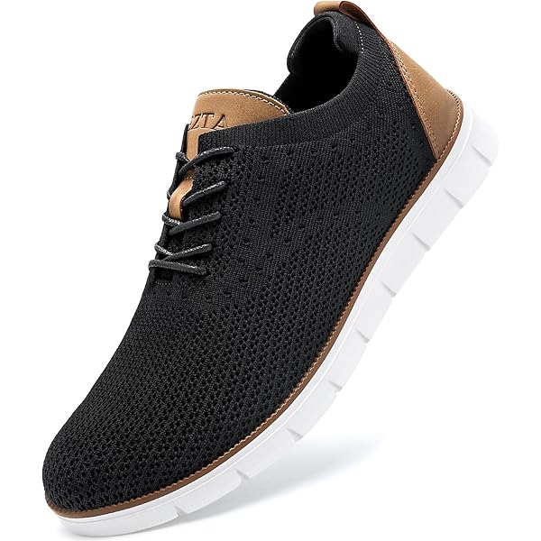 Men's Mesh Oxford Dress Sneakers - Lightweight, Comfortable Walking Shoes With Memory Foam, Soft Sole, Business Casual Mesh Oxford Shoes Men's Mesh Oxford Dress Sneakers - Lightweight, Comfortable Walking Shoes With Memory Foam, Soft Sole, Business Casual Mesh Oxford Shoes