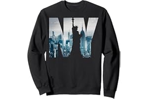 BAHAA'S TEE New York City Skyline New York Illustration Graphic Sweatshirt
