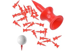 Golf Tees en Plastique Rouge 31mm Taille Unique Château de Golf Professionnel Durable Tees de Golf Tees Titulaire Golf pour Le Accessoires de Golf pour Le Sport Femmes Hommes Enfants 100 Pièces