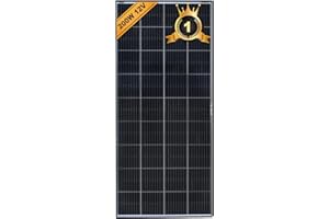 enjoy solar® 200W 12V Monokristallines Solarmodul, PERC 9BB - Solarpanel ideal für Wohnmobil, Balkonanlage, Gartenhäuse, Boot (Schwarze Rahmen)