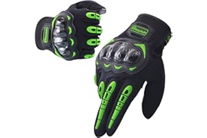 TRABIG Gants Moto Homologué Eté Écran Tactile, Anti-Impact, Coupe-Vent, Gants Scooter Unisexe Mi Saison Ecran Tactile Respirable pour Auto Moto, Camping, Vélo, Gant Moto Homme