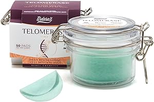 Ardaraz Discos de Renovación Celular con Telomerasa y PHAs (Polihidroxiácidos). Discos impregnados en exfoliante facial suave. Efecto Antiedad. Peeling quimico facial de uso diario. 50 ud