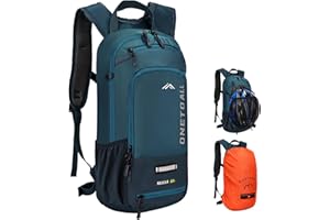 ‎LOCAL LION LOCAL LION ONETOALL Fahrradrucksack Klein 10L mit Regenschutz und Helmnetz, Skirucksack für Damen und Herren, Kleiner Wanderrucksack Wasserdicht zum Skifahren Radfahrren Wandern Tagestour