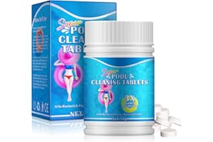 FRDUGA Chlorine Tablets for Swimming Pool,Hot Tub&Swimming Pool Chemicals,Chlorine Tablets for Hot Tub,Hot Tub& Swimming Pool chlorine tablets 50PCS