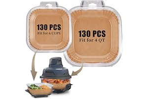 MLKSI Einweg-Einlagen für Luftfritteusen, für Ninja Crispi, 260 Stück Pergamentpapier