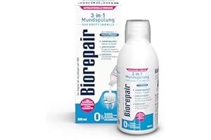 ‎BIOREPAIR Biorepair 3-in1 Mundspülung – Das Orginal mit microRepair Zink-Hydroxylapatit – mit künstlichem Zahnschmelz – Zahnempfindlichkeit, Zahnfleischgesundheit und Kariesprophylaxe – 500ml (1)
