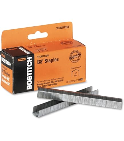 BOSTITCH Lot De 1000 Agrafes Power Crown Très Résistantes – 1,27 Cm – Pour Agrafeuses Industrielles