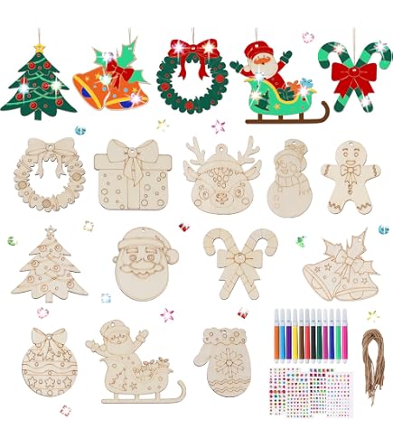 Produktbild von Baumschmuck Friseur Plaid Traditioneller Weihnachtsdeko Basteln Bemalen Anhänger Für Tür Zuhause Draußen