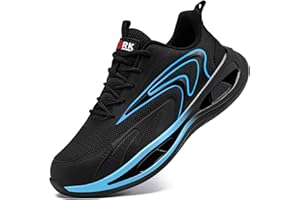 LARNMERN Scarpe Antinfortunistiche Uomo Anti-Schiacciamento Ammortizzazione Comodo Traspiranti Leggere Scarpe da Lavoro con Punta in Acciaio