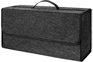 EZVEZS Organizador de Maletero de Coche,Bolsa Maletero Coche de Fieltro,Caja y Bolsa de Almacenamiento para Vehículos, Organizador para Herramientas y Limpieza (1PC)