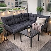 Bah&ccedil;e K&ouml;şe Takımı Balkon ve Cafe Mod&uuml;ler Metal K&ouml;şe Koltuk Takımı Sehpalı F&uuml;me 1634