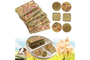 Abizoo 12 Stücke Kaninchen Kauspielzeug, Kaninchen Leckerli, Natürliche Molaren Timothy Hay Herbal Floral Scent Snack Kauspielzeug Für hasen Meerschweinchen zwergkaninchen Chinchilla hamster spielzeug