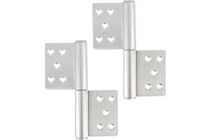 CDDCWZ 2 cerniere in acciaio inossidabile per porte e cancelli, angolo di apertura a 360 gradi, 132x100x18mm, resistenti fino a 80 kg