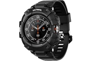 ULTIMAL Compatible with Samsung Galaxy Watch Ultra Strap 47mm (2025/2024), Rugged Military Grade Protective Bumper Cover, Adjustable Case with Band for Samsung Galaxy Ultra Watch (Black)