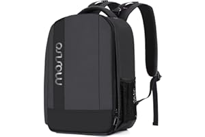 MOSISO Camara Mochila,Bolsa de Amortiguadora con Inserciones Modulares Personalizado&Trípode Soporte para Cámaras DSLR/SLR/Mirrorless Compatible con Canon/Nikon/Sony,etc.,Gris