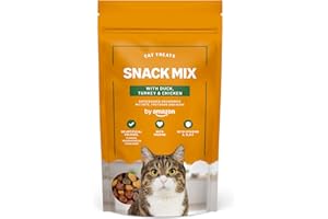 by Amazon - Friandises pour chats - Mélange de bouchées au canard, à la dinde et poulet, 70 g