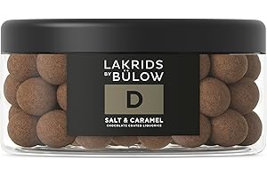 ‎LAKRIDS BY BÜLOW LAKRIDS BY BÜLOW - D - Salt & Caramel - 550g - Dänische Gourmet Lakritz-Kugeln - Süßer Lakritzkern umhüllt von Karamell-Schokolade & Meersalz