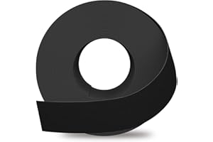GSCIT Club Black Melamine Edge Banding, 38mm x 7.6m Edge Banding with Hot Melt Adhesive Pre-glued Cabinet Edge Banding Flexible Black Veneer Edging for Plywood