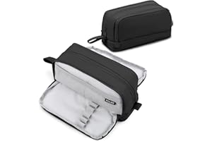 Eucomir Federmäppchen mit 4 Fächern Fassungsvermögen,Mädchen Jungen,Große Kapazität Pencil Case für Schule & Büro, Für Kinder Junge Studenten Erwachsene Federtasche, Schwarz