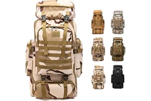 EGGORY Militärischer Rucksack, Ultrapower Schlauchtuch | Expedition | Tour | Ausflüge | Camp | Trekking | Outdoor | Cordura | Reindeer 80L, Mochila Táctica para Senderismo Army Assault Pack, Go Bag