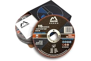 Merryland Tarcza Tnąca 115 Metal Do Szlifierki Kątowej, 115 X 1,6 mm Stal Żelazo Stal Nierdzewna INOX Tarcze do Cięcia Super Cienki 25pcs, Expert-Line E11071642