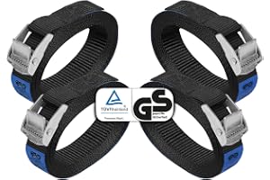 BB Sport Spännband Spännrem Remmar Spänne Svart 250 kg 4 stycken 2,5cmx1m