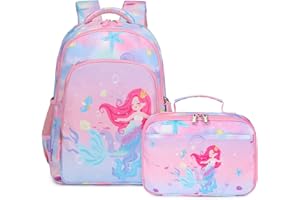 Kimwadalh Cartables Filles Primaires Sacs École CE1 CE2 Sacs à Dos Filles Primaire d'école Sac pour Enfant Girls School Backpack Set