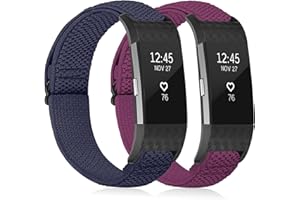 TumpCez Elastic Strap Only Compatible with Fitbit Charge 2 Strap，Adjustable Stretchy Nylon Sports Replacement Band for Men Women