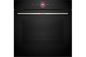 Bosch - Horno Multifunción, 60 cm, Serie 8, Electrónica TFT TouchControl, AirFry, Función Assist, Home Connect, Pirólisis, Negro, HBG7741B1