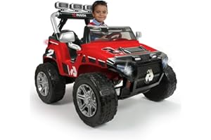 INJUSA - Samochód elektryczny Monster Car, akumulator 24V, dla dzieci od 3 lat, z progresywnym przyspieszeniem nożnym, 2 prędkościami, gumowymi kołami EVA i biegiem wstecznym, prędkość 8 km/h