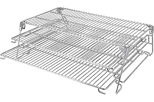 Unidanho Jerky Racks for Traeger Pro 575 22 34 Pit Boss More Barrel Pellet Grill Smoker Parts 3 Tiered Folding Barbecue Grilling Rack Stainless Steel Cooling Seasoning Smoking Warming BBQ Accessories