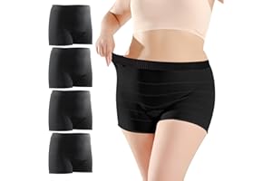 CARER HEALTHCARE INCONTINENCE PREGNANCY Carer Calzones Postparto sin Costuras - Paquete de 4 Braguitas Elásticas y Transpirables para Recuperación de Cesárea/Parto Natural - Cómodas y Suaves para Embarazo y Postparto