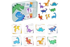 Cuackamily Puzzles en Bois pour Enfants, Jouet Montessori Puzzles, Jouet Dinosaures Animaux Puzzle Jeu de Mémoire pour Enfant, Jouet Educatif Cadeaux pour Enfants 1 2 3+ Ans Bébés Filles Garçons