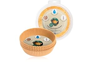 ALVAREZ GOURMET Papel Freidora Aire - 100 Piezas 20-24 cm - Papel Para Freidora de Aire - Moldes Papel Freidora de Aire - Antiadherente, Desechable - Papel Freidora Aire 20 cm