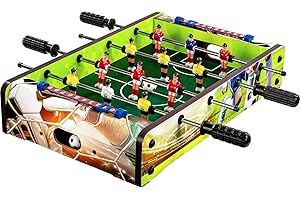GAMES PLANET Mini-Football de Table Dundee, Dimensions : 51 x 31 x 8 cm, Poids : 2,6 kg, 4 Barres de Jeu, 2 balles incluses