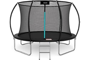 WALDEN SPORTS Trampolin Outdoor, Gartentrampolin Ø 244 cm 8 FT Zertifiziert Trampolin mit Sicherheitszaun und Gepolsterte Stangen für Kinder Indoor Outdoor Fitness, Belastbar bis 100kg