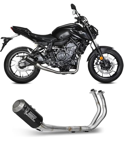 Scarico Completo Omologato Arrow 71920PKN + 71735MI Per Yamaha MT-07 2021-2023, Collettori In Acciaio Inox, Db-killer Rimovibile, Suono Open