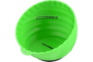 OEMTOOLS 25114 Magnetic Nut Cup, Magnetic Bowls for Holding Nuts and Bolts, 6 Inch Cup Diameter, Coated Magnet Sticks to All Ferrous Metal Work Surfaces,Green