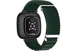 BIRDTOBR Correa para Fitbit Versa 4/ Versa 3, Pulsera Textile Elásticas Reemplazo Titanio G-Hook Separate Deportivo Nylon Correa para Fitbit Sense 2/ Sense