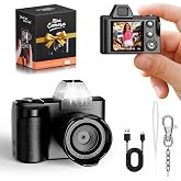 Maxmango Mini Digital Photo Camera - 1080P FHD Retro Camera with 1.3 Inch Screen, Portable Thumb Camera with Keychain for Vlo