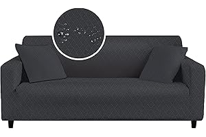HERZLG LIFE Sofa überzug 4 Sitzer Sofabezug mit Armlehnen, Stretch Sofa überwurfdecke, Modern waschbar Sofabezug Kratzfest wasserfest Couch überzug Sofa Cover-Rosa