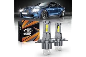 Pulilang H4 LED Canbus,16000LM 6500K 500% Bianco Freddo,1:1 Design di Ricambio Lampada Alogena,Non è Necessario Alcun Adattatore,2PCS