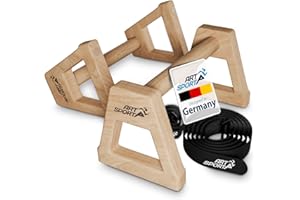 ArtSport poignées de pompes en bois - ergonomiques Parallettes pour Calisthenics, pompes & Stand à main - usage intérieur & extérieur