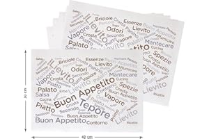 GIORDANO Cart 500 TOVAGLIETTE Americane 30x40 Tovagliette USA e Getta in Carta Monouso Sottopiatti Monouso in Carta Bianca Rettangolari Goffrata Tovagliette Fantasia Decorata