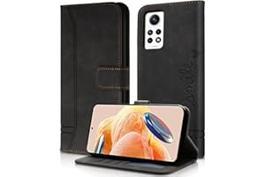 AsWant Funda para Xiaomi Redmi Note 12 Pro 4G (No para Redmi Note 12 Pro 5G), Premium PU Cartera de Cuero Multifunción de Cierre Magnético Función Flip Case con Redmi Note 12 Pro (Negro)
