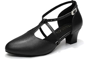 YCALCP Damen Latin Tanzschuhe Geschlossen Zehen Salsa Tango Charakter Walzer Soziale Ballsaal Tanzschuhe,Modello-DS272D