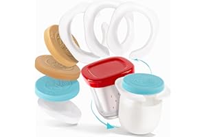 La yourte aux desserts® | 12 adaptadores para compatibilizar Sus tarros de Yogur de Cristal con la yogurtera SEB MULTIDELICES + 18 Tapas herméticas | Fieltro Gratuito