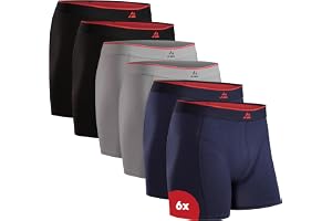 DANISH ENDURANCE Bambukalsonger för herr, med eller utan gylf, 6 & 10-pack | Bambukalsonger för herr, Mjuka och luftiga, fuktavvisande och luktreducerande, för vardag och träning, med eller utan gylf